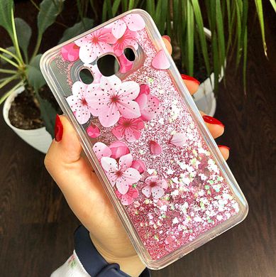 Чохол Glitter для Samsung Galaxy J5 2016 / J510 бампер Рідкий блиск акваріум Sakura