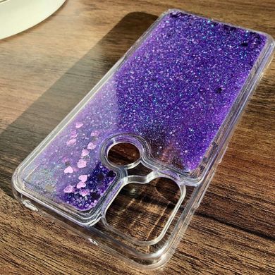 Чехол Glitter для Xiaomi Redmi 10A бампер силиконовый аквариум Фиолетовый