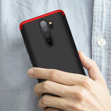 Чехол GKK 360 для Xiaomi Redmi Note 8 Pro бампер оригинальный Black-Red