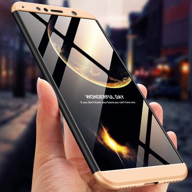 Чехол GKK 360 для Huawei Y6 Prime 2018 (5.7") бампер оригинальный Black-Gold