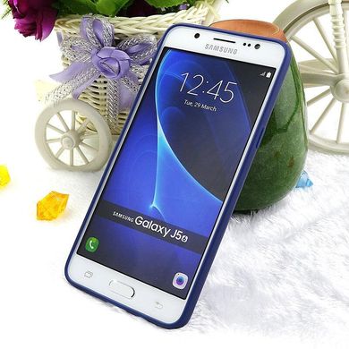 Чохол Style для Samsung J7 2016 / J710 Бампер силіконовий синій
