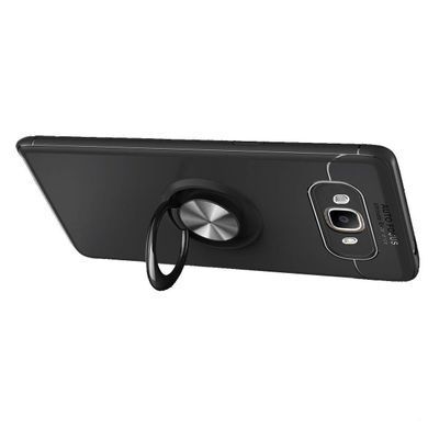 Чохол TPU Ring для Samsung Galaxy J7 2016 / J710 бампер з кільцем Black