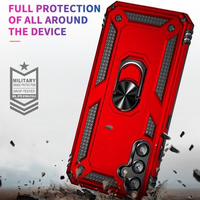 Чехол Shield для Samsung Galaxy A34 / A346 бампер противоударный с подставкой Red