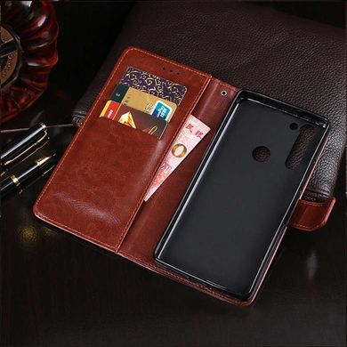 Чехол Idewei для Motorola Moto G8 Power книжка кожа PU с визитницей коричневый