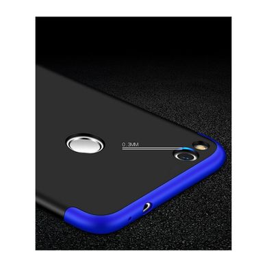 Чехол GKK 360 для Huawei P8 lite 2017 / P9 lite 2017 бампер оригинальный Black-Blue