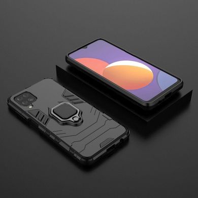 Чехол Iron Ring для Samsung Galaxy M12 2021 / M127 бампер противоударный с подставкой Black