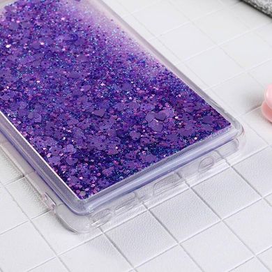 Чехол Glitter для Samsung Galaxy S9 / G960 бампер силиконовый аквариум Фиолетовый