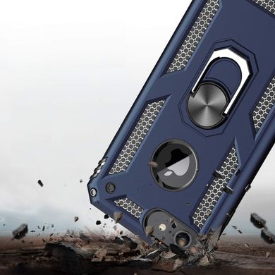 Чехол Shield для Iphone 7 / 8 бронированный Бампер с подставкой Dark-Blue