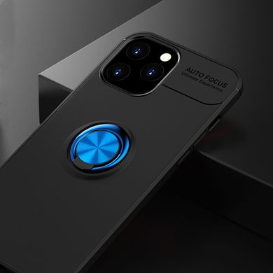Чехол TPU Ring для Iphone 12 Pro Max бронированный Бампер с кольцом Black-Blue