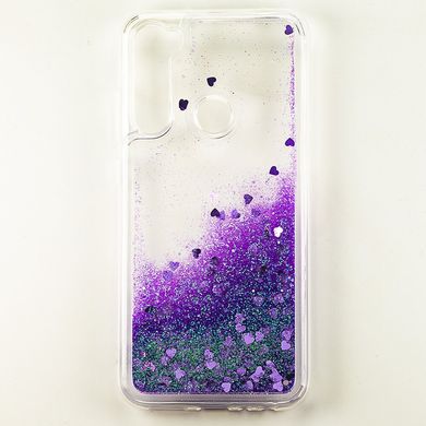 Чохол Glitter для Xiaomi Redmi Note 8 Бампер Рідкий блиск Фіолетовий