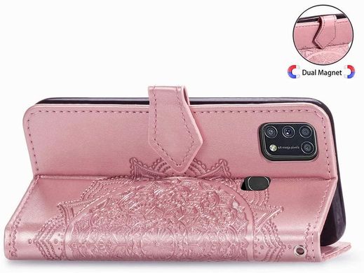 Чехол Vintage для Samsung Galaxy M31 / M315 книжка женский с визитницей розовый