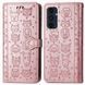 Чехол Embossed Cat and Dog для Samsung Galaxy A26 5G / A266 книжка кожа PU с визитницей розовое золото