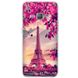 Чехол Print для Samsung J1 2016 / J120 силиконовый бампер с рисунком Paris in Flowers