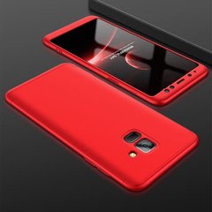 Чехол GKK 360 для Samsung A8 Plus / A730F бампер накладка Red