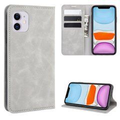 Чехол Taba Retro-Skin для Iphone 11 книжка с визитницей кожа PU серый