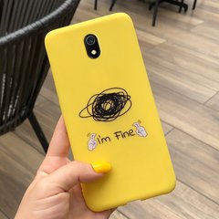 Чехол Style для Xiaomi Redmi 8A Бампер силиконовый Желтый I'm Fine