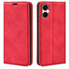 Чехол Taba Retro-Skin для Samsung Galaxy A06 / A065 книжка с визитницей кожа PU красный