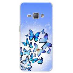 Чехол Print для Samsung J1 2016 / J120 силиконовый бампер Butterfly Blue