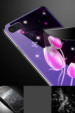 Чехол Glass-case для Xiaomi Mi A2 Lite / Redmi 6 Pro бампер оригинальный Flowers