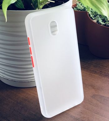 Чехол Matteframe для Xiaomi Redmi 8A бампер матовый противоударный белый