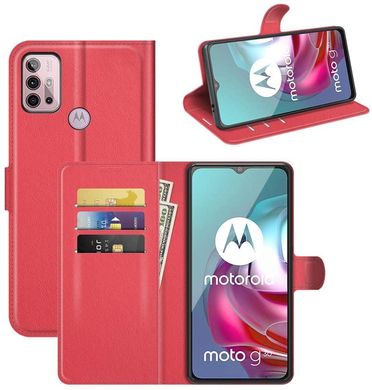 Чехол IETP для Motorola Moto G20 книжка кожа PU с визитницей красный