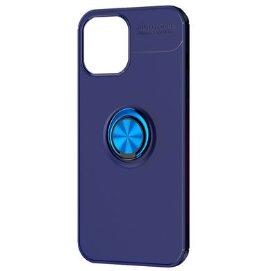 Чехол TPU Ring для Iphone 12 Pro Max бронированный Бампер с кольцом Blue