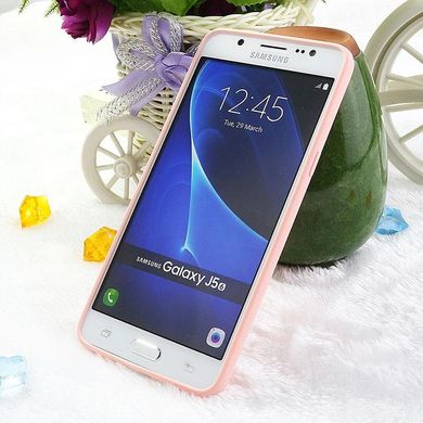 Чехол Style для Samsung J7 2016 / J710 Бампер силиконовый розовый