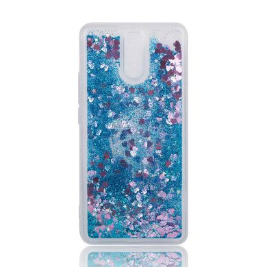 Чехол Glitter для Xiaomi Redmi 8A Бампер Жидкий блеск Синий