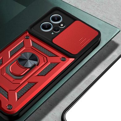 Чехол Hide Shield для Xiaomi Redmi Note 12 бампер противоударный с подставкой Red