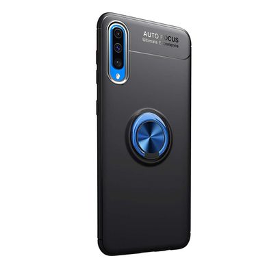 Чохол TPU Ring для Samsung Galaxy A50 2019 / A505 бампер оригінальний з кільцем Black-Blue
