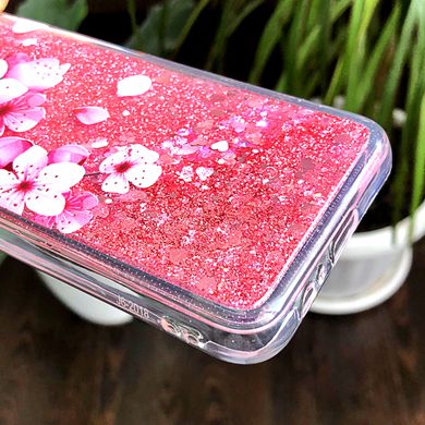 Чехол Glitter для Samsung Galaxy J6 2018 / J600F бампер Жидкий блеск аквариум Sakura