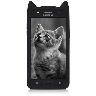 Чехол 3D Toy для Samsung Galaxy J7 2016 / J710 Бампер резиновый Cat Black