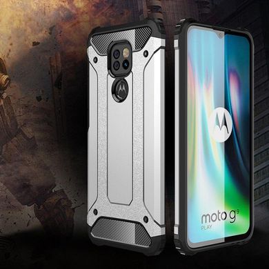Чехол Guard для Motorola Moto G9 Play бампер противоударный Immortal Silver