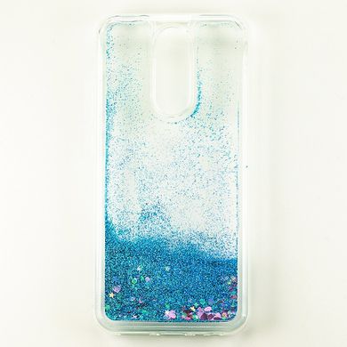 Чохол Glitter для Xiaomi Redmi 8A Бампер Рідкий блиск Синій
