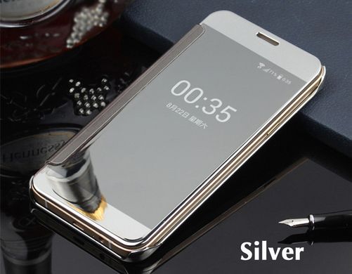 Чехол Mirror для Samsung Galaxy J2 Prime / G532F книжка зеркальный Clear View Silver