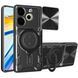 Чехол Magnetic Shield для Tecno Pova 6 Neo / LI6 бампер противоударный с подставкой кольцом Black