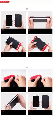 Чехол GKK 360 для Xiaomi Mi A2 Lite / Redmi 6 Pro бампер оригинальный Black-Red