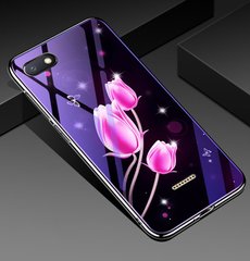 Чехол Glass-case для Xiaomi Redmi 6A бампер накладка Flowers