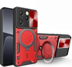 Чохол Magnetic Shield для Tecno Spark 20 Pro бампер протиударний з підставкою кільцем Red