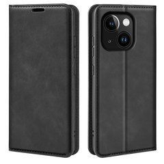 Чехол Taba Retro-Skin для iPhone 15 книжка кожа PU с визитницей черный