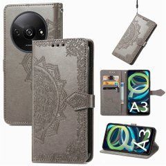 Чехол Vintage для Xiaomi Redmi A3 книжка кожа PU с визитницей серый