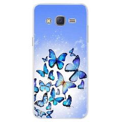 Чохол Print для Samsung Galaxy J7 Neo / J701 силіконовий бампер з малюнком Butterflies Blue