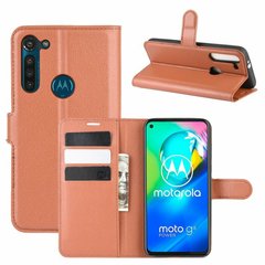 Чехол IETP для Motorola Moto G8 Power книжка кожа PU с визитницей коричневый