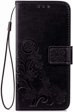 Чохол Clover для Iphone X книжка з візерунком шкіра PU чорний