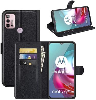 Чехол IETP для Motorola Moto G30 книжка кожа PU с визитницей черный