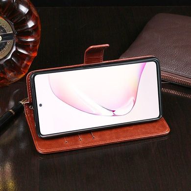 Чохол Idewei для Samsung Galaxy Note 10 Lite / N770 книжка шкіра PU коричневий