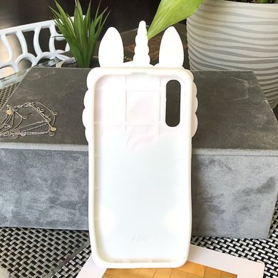 Чехол 3D Toy для Samsung Galaxy A50 2019 / A505F бампер резиновый Единорог White