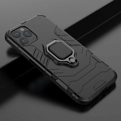 Чехол Iron Ring для Iphone 11 Pro Max бампер противоударный с кольцом Black