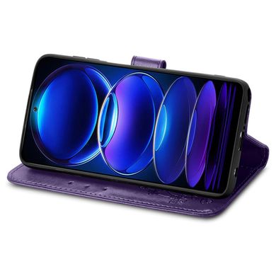 Чехол Clover для Xiaomi Redmi Note 12 книжка кожа PU с визитницей фиолетовый