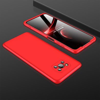 Чехол GKK 360 для Xiaomi Poco X3 / X3 Pro бампер противоударный Red